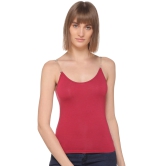 Sona 8004 Maroon Transparent Strap Multiway Strap With Free Transparent Strap Camisole-S / Maroon / Cotton