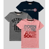 HELLCAT - Pink Cotton Blend Boy's T-Shirt ( Pack of 3 ) - None