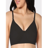 IN CARE LINGERIE - Black Cotton Lightly Padded Women's T-Shirt Bra ( Pack of 1 ) - None