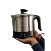 MyChetan Electric Kettle 1.5 litres with Stainless Steel Body, used for boiling Water and milk, Tea, Coffee, Oats, Noodles, Soup etc. 1000 Watt (Black & Silver)