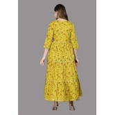 Smien - Mustard Rayon Womens Flared Kurti ( Pack of 1 ) - None