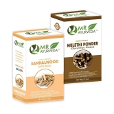 MR Ayurveda Natural Sandalwood Powder & Mulethi Powder Face Pack Masks 200 gm Pack of 2