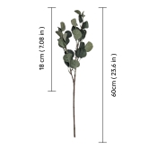 Artificial Green Eucalyptus Stem