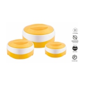 PearlPet - Orange Plastic Serve Casserole ( Set of 3 , 1000,2000,3000 ml mL ) - Orange