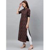 KIPEK - Black Cotton Womens Straight Kurti ( Pack of 1 ) - None