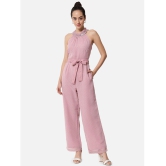 ALL WAYS YOU Pink Georgette Regular Fit Womens Jumpsuit ( Pack of 1 ) - None