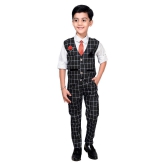 Ahhaaaa Kids Ethnic Wear Cotton Blend Waistcoat Shirt and Trouser Set for Boys - None