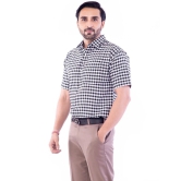 DESHBANDHU DBK Cotton Regular Fit Half Sleeves Mens Formal Shirt - Black ( Pack of 1 ) - None