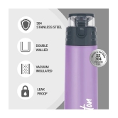 Milton Atlantis 400 Thermosteel Insulated Water Bottle, 350 ml, Purple | Hot and Cold | Leak Proof | Office Bottle | Sports | Home | Kitchen | Hiking | Treking | Travel | Easy To Carry | Rus