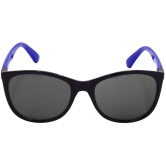 Hrinkar Grey Cat-eye Sunglasses Styles Black, Blue Frame Glasses for Women - HRS-BT-06-BK-BU-BK