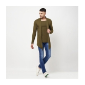 Glito - Olive Cotton Blend Mens Cardigan Sweater ( Pack of 1 ) - None