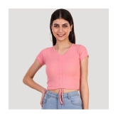 PPTHEFASHIONHUB - Peach Cotton Women's Regular Top ( Pack of 1 ) - None