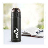 Milton New Crown 400 Thermosteel Hot or Cold Water Bottle, 350 ml, Black - Black