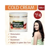 Roop Mantra Cold Cream 100gm, Pack of 3+1 (NON STICKY COLD CREAM, Moisturizing Cream with Natural Ingredients, Kesar Malai Body Cream)