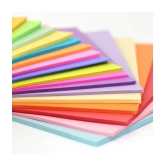 Eclet A3 50 pcs Color Sheets (5 Colours x 10 Sheets Each) Double-Sided Multicolor Fluorescent Neon Craft 120 GSM Pastel Sheet for Greeting Cards, Art & Craft