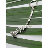 Silver KeyChain Trumpet