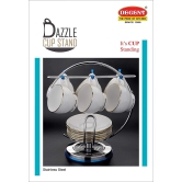 Decent Dazzle Stainless Steel Cup and Saucer Stand | Sliver | 1 Pc