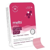Wellbeing Nutrition Melts Nano Iron | Plant Based Iron, Beetroot, Swiss Chard, Pumpkin Seeds, Vitamin C and Folate for Improved Hemoglobin, Oxygen binding capacity & Blood Building (30 Oral Strips)