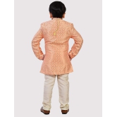 Arshia Fashions - Peach Silk Boys Sherwani ( Pack of 1 ) - None