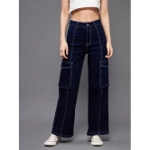 Miss Chase - Navy Blue Denim Wide Leg Womens Jeans ( Pack of 1 ) - None