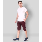 Uzarus - Maroon Cotton Blend Mens Shorts ( Pack of 1 ) - None