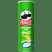 Pringles Potato Chips - Sour Cream & Onion Flavour, Crunchy & Crispy, 107 G Can