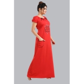 FOMTI Red Cotton Nighty - Free Size