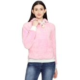 PPTHEFASHIONHUB Faux Fur Womens Hooded Sweatshirt ( Pink ) - None