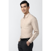 Men Beige Slim Fit Formal Full Sleeves Formal Shirt