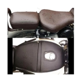 Fancy Seat Cover Brown  With Tank Cover Brown Combo For Royal Enfield Classic , Classic Chrome , Classic 350/500CC