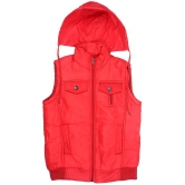 PPTHEFASHIONHUB - Red Polyester Boys Quilted & Bomber Jacket ( Pack of 1 ) - None