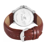 Espoir - Brown Leather Analog Mens Watch