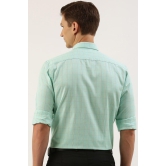 Men Green Regular Fit Formal Full Sleeves Formal Shirt