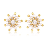 VIVASTRI White Stud Earrings ( Pack of 1 ) - White