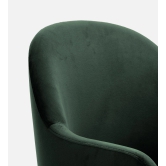 RAMS DINING AND ARM CHAIR DARK GREEN  WITH BLACK-Dark Green