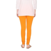 Women's Cotton Churidar leggings (Free Size) - Vibrant Orange