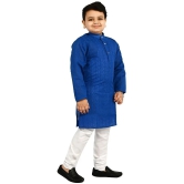 Arshia Fashions Blue Cotton Blend Boys Kurta Sets ( Pack of 1 ) - None