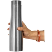 PearlPet Silver Water Bottle 1000ml mL ( Set of 1 ) - Silver