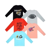 Diaz Printed Tshirt For boys And girls Combo of 5 - None