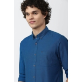 Men Blue Super Slim Fit Solid Full Sleeves Casual Shirt