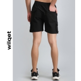 Mens Cargo Shorts-Black / M