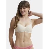 Jockey 1723 Wirefree Padded Super Combed Cotton Elastane Lace Styling T-Shirt Bra - Birch - None