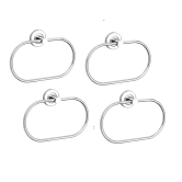 ANMEX OAVL Stainless Steel Towel Ring for Bathroom/Wash Basin/Napkin-Towel Hanger/Bathroom Accessories - PACK OF 4