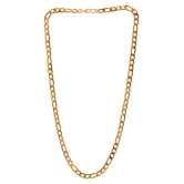 Jewar Manid Chain Link Gold Plated Brass & Copper Sachin Chain Daily Use Jewelry For Men & Boys 8234 - Golden