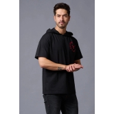 Red Devil Printed Hooded Oversized T-Shirt for Men 5XL