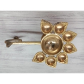 VRINDA METAL ART Sapt Diya Aarti Full Brass  Deepak