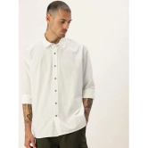 Bene Kleed 100% Cotton Oversized Fit Solids Full Sleeves Mens Casual Shirt - White ( Pack of 1 ) - None