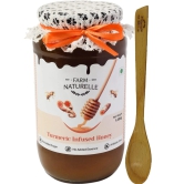 Farm Naturelle - Pure Turmeric Infused in Forest Honey |1.45kg and a Wooden Spoon | Raw Unprocessed Delicious and Ant-oxidant Honey | 100% Pure & Natural Ingredients Honey.