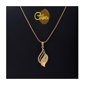 Gilher Gold Plated Daily Wear Pendant Chain +24 Inch Long For Women . - Golden