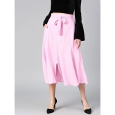 Women Pink Solid A-Line Skirts